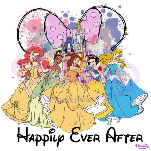 Retro Princess Happily Ever After PNG