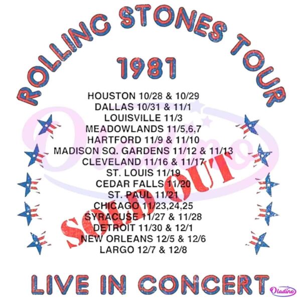 Retro Rolling Stones Tour 1981 Live In Concert PNG