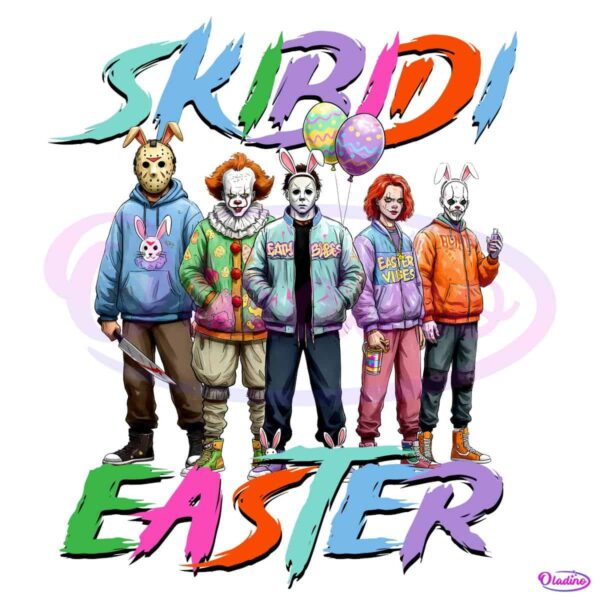Retro Skibidi Easter Vibe Easter Day PNG