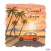 Retro Summer Beach Chasing Sunsets PNG