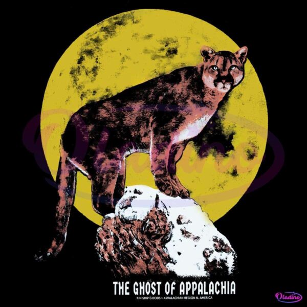 Retro Vintage Ghost Of Appalachia Eastern Cougar PNG