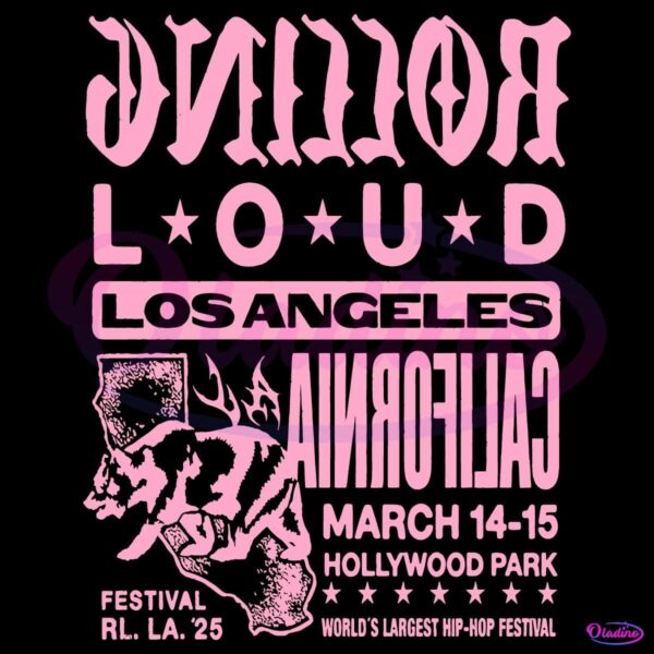 Rolling Loud Festival Los Angeles California 2025 SVG