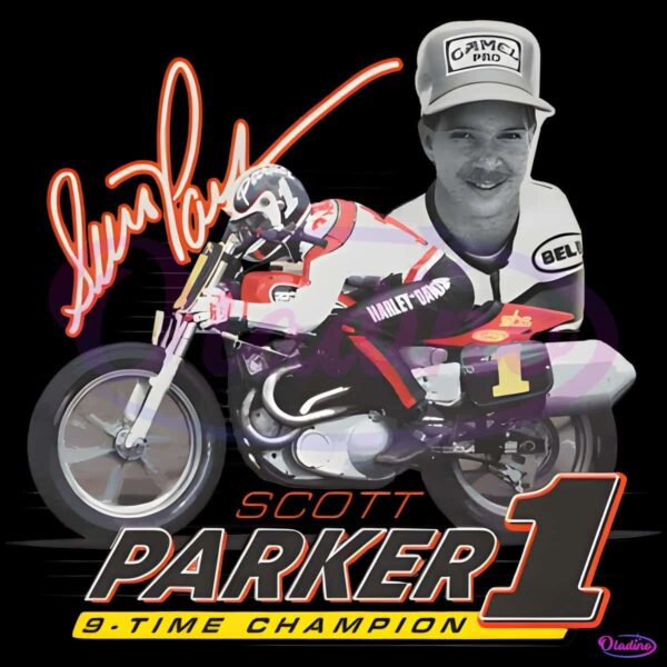 Scott Parker 9 Time Champion American Flat Track PNG