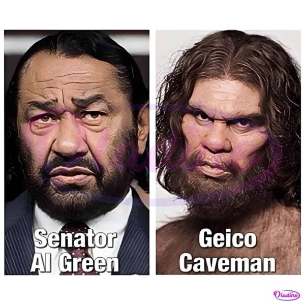 Senator Al Green With Geico Caveman Funny Meme PNG