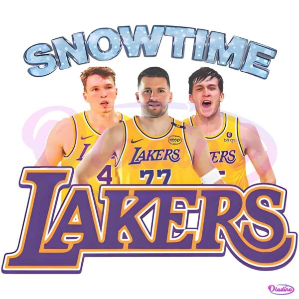 Snowtime Lakers Luka Doncic Austin Reaves Dalton Knecht PNG