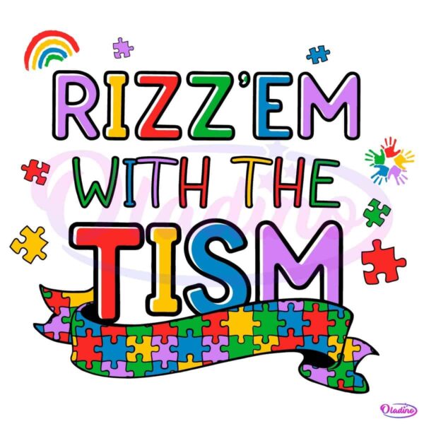 Spread Rizz Vibes Autism Awareness PNG