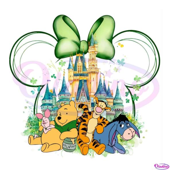 St Paddys Vibes with Minnie Winnie Friends PNG