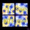 Support Ukraine Blue Yellow Sunflower PNG