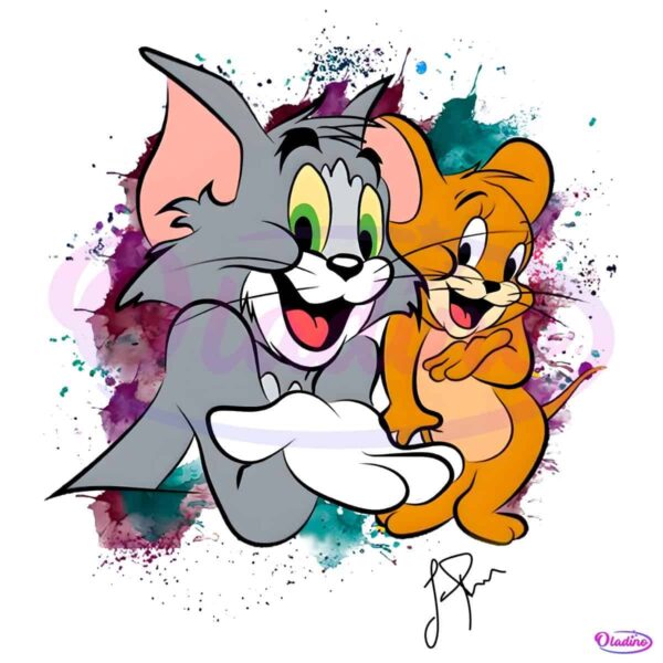 Tom And Jerry Signature Splash PNG