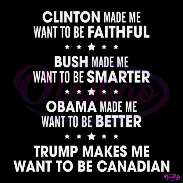 Trump Makes Me Want To Be Canadian SVG