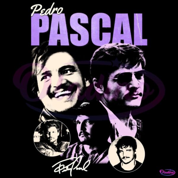 Vintage 90S Actor Pedro Pascal Signature PNG