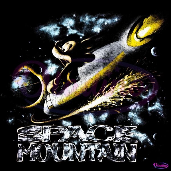 Vintage 90S Disney Mickey Space Mountain PNG