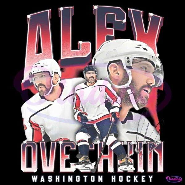 Vintage Alex Ovechkin Washington Capitals Hockey PNG