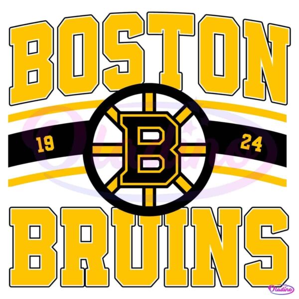 Vintage Boston Bruins Hockey Logo 1924 SVG