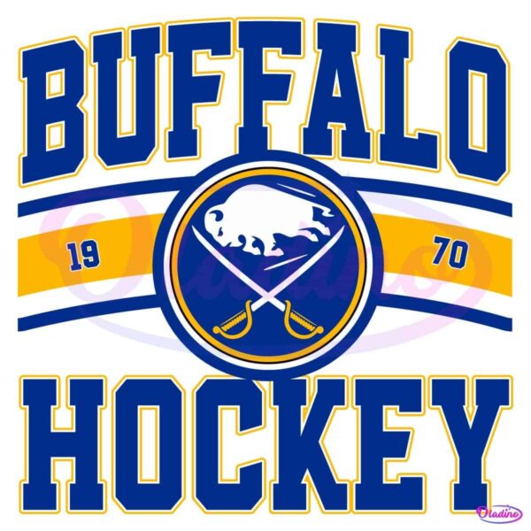 Vintage Buffalo Sabres Hockey Logo 1970 SVG
