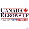 Vintage Canada Elbows Up Est 1867 Maple Leafs SVG