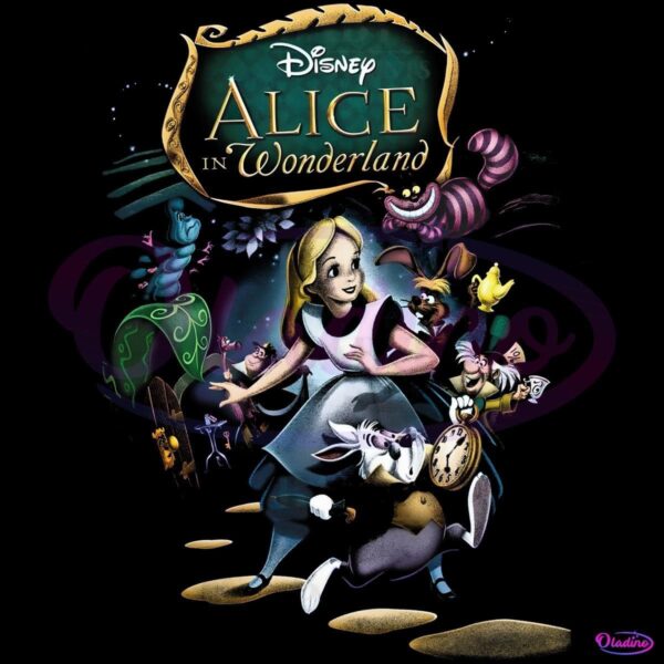 Vintage Disney Cartoon Alice In Wonderland PNG