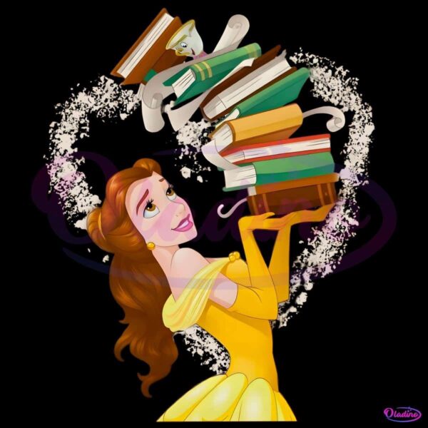 Vintage Disney Cartoon Beauty And The Beast Princess Belle PNG