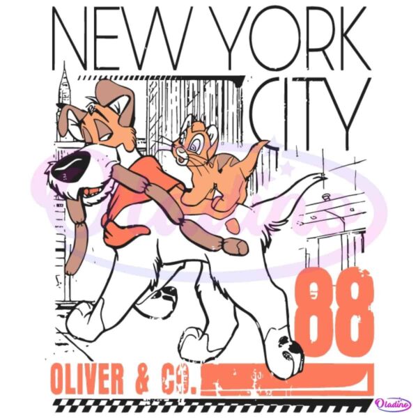 Vintage Disney New York City Oliver And Company 88 SVG