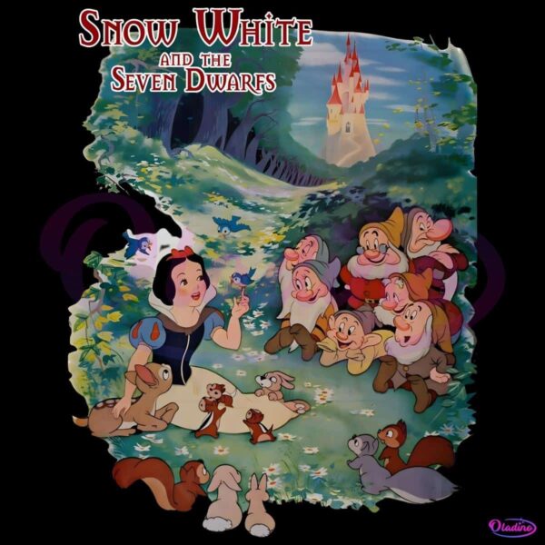 Vintage Disney Snow White And The Seven Dwards PNG