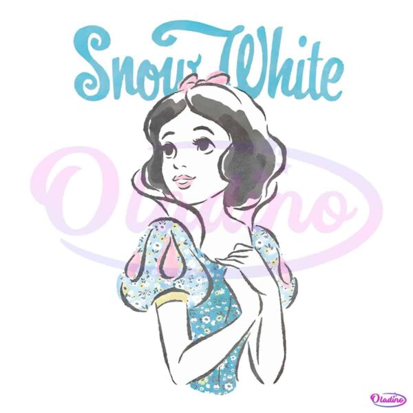 Vintage Disney Snow White Pastel Color PNG