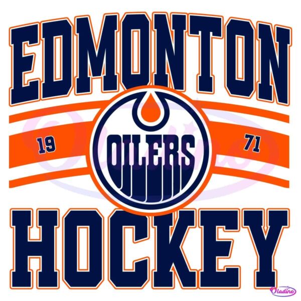 Vintage Edmonton Oilers Hockey Logo 1971 SVG