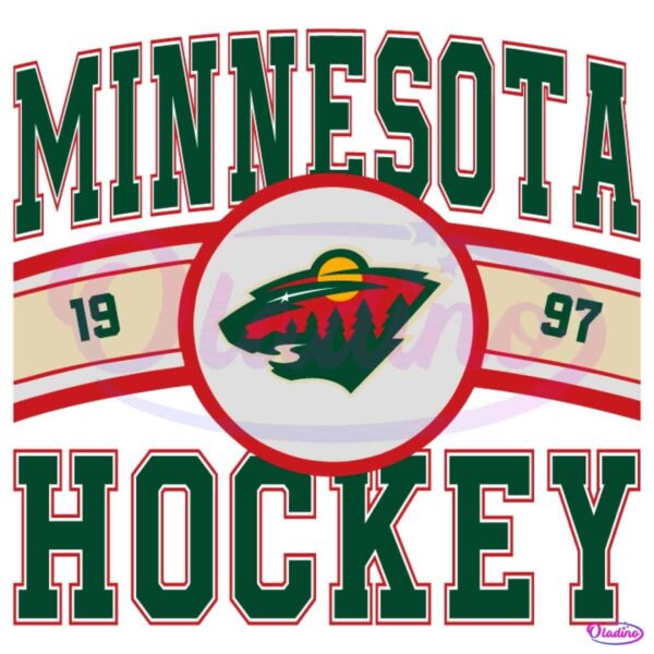 Vintage Minnesota Wild Hockey Logo 1997 SVG