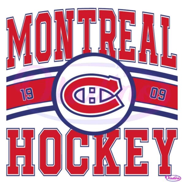 Vintage Montreal Canadiens Hockey Logo 1909 SVG