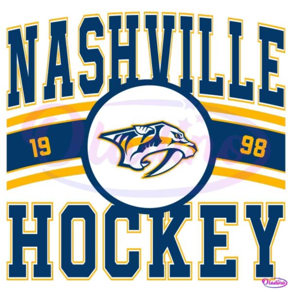 Vintage Nashville Predators Hockey Logo 1998 SVG