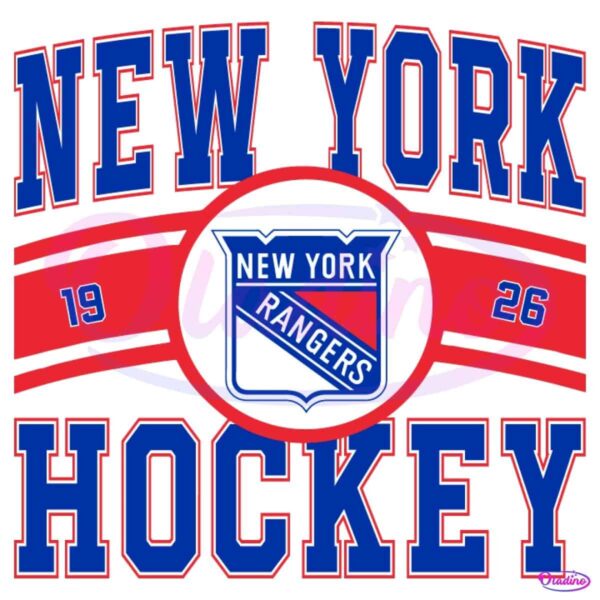 Vintage New York Rangers Hockey Logo 1926 SVG