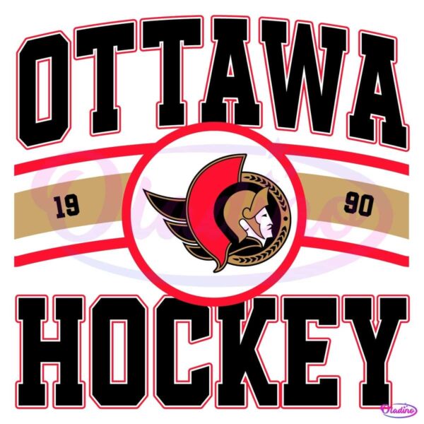 Vintage Ottawa Senators Hockey Logo 1990 SVG