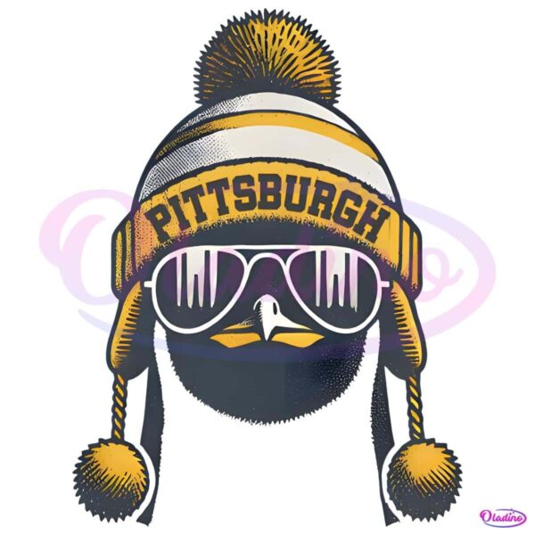 Vintage Pittsburgh Penguins Hockey Mascot PNG