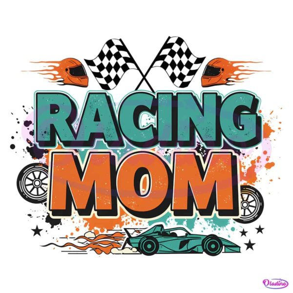 Vintage Racing Mom Race Mama PNG