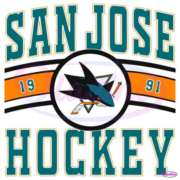 Vintage San Jose Sharks Hockey Logo 1991 SVG