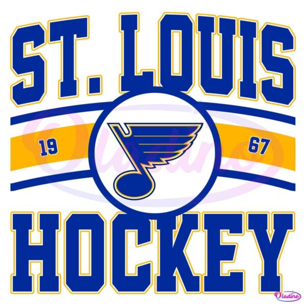Vintage St Louis Blues Hockey Logo 1967 SVG