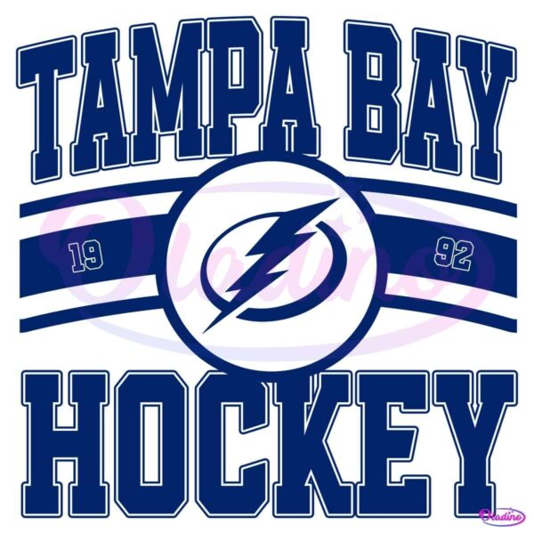 Vintage Tampa Bay Lightning Hockey Logo 1992 SVG