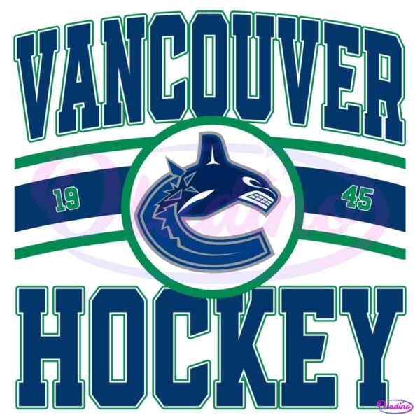 Vintage Vancouver Canucks Hockey Logo 1945 SVG