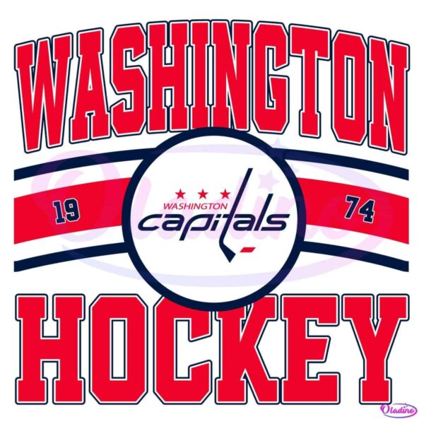Vintage Washington Capitals Hockey Logo 1974 SVG
