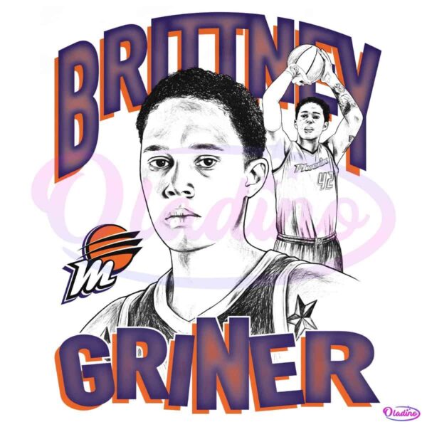 Wnba Brittney Griner Hand Drawn Portrait Basketball PNG