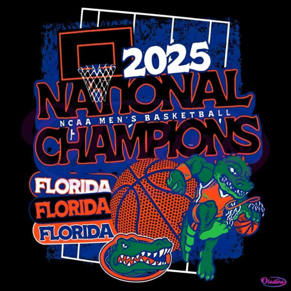 2025 National Champions Florida Basketball Logo Mascot PNG