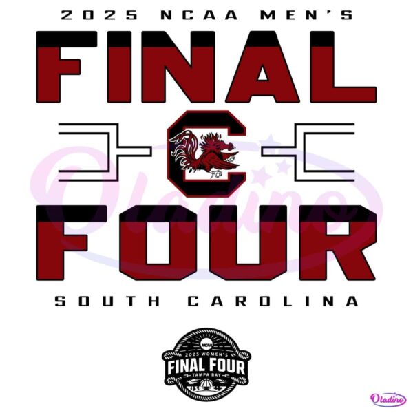2025 Ncaa Womens Final Four South Carolina Gamecocks Basketball SVG