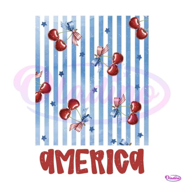 4Th July Cherry Coquette Patriotic PNG