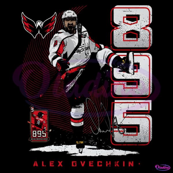 Alex Ovechkin Washington Capitals 895 Career Goals Vertical PNG