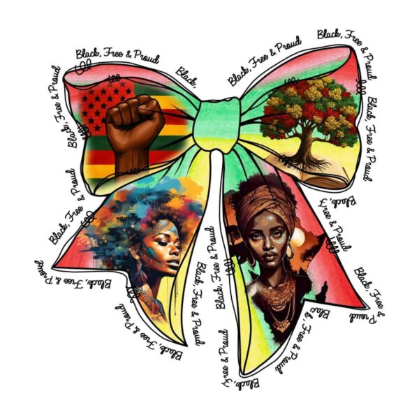 Black History Month Coquette Bow Sublimation PNG