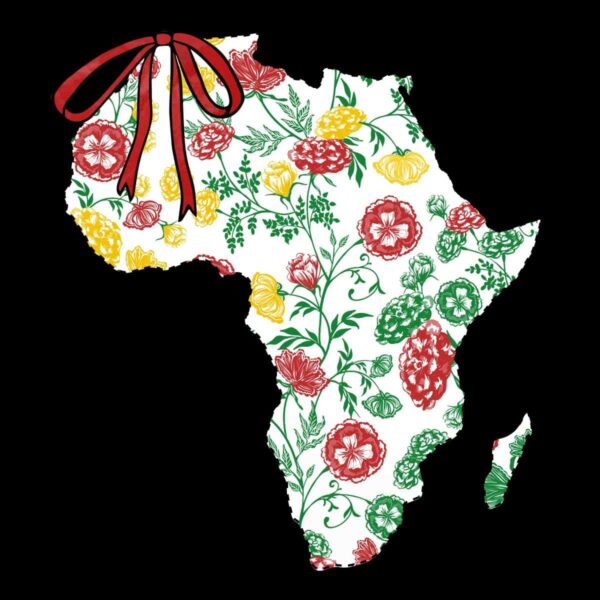 Coquette Africa Map Juneteenth PNG