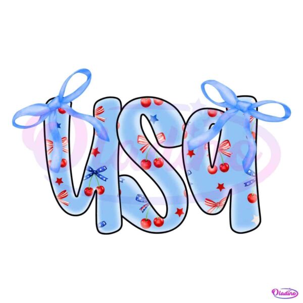 Coquette Usa Floral 4Th Of July PNG