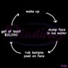 Daily Routine Wake Up Dump Face In Ice Water SVG