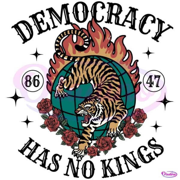 Democracy Has No Kings Anti Trump SVG