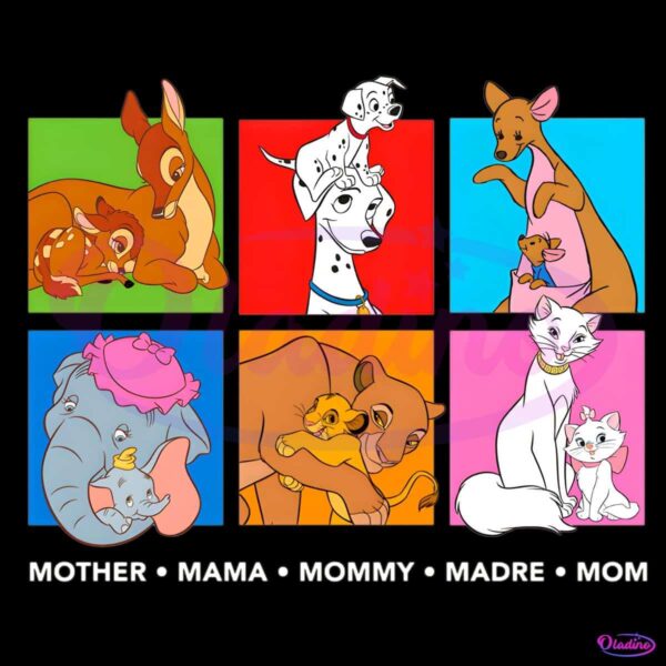Disney Cartoon Mom Characters Mothers Day PNG