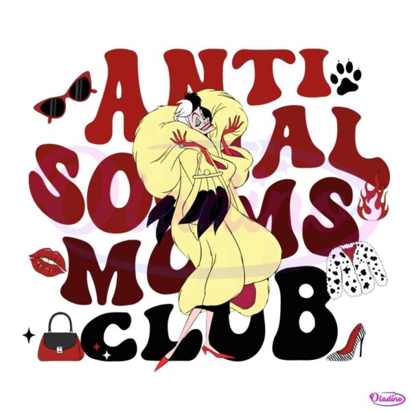 Fierce Fashion Anti Social Mom Villain PNG